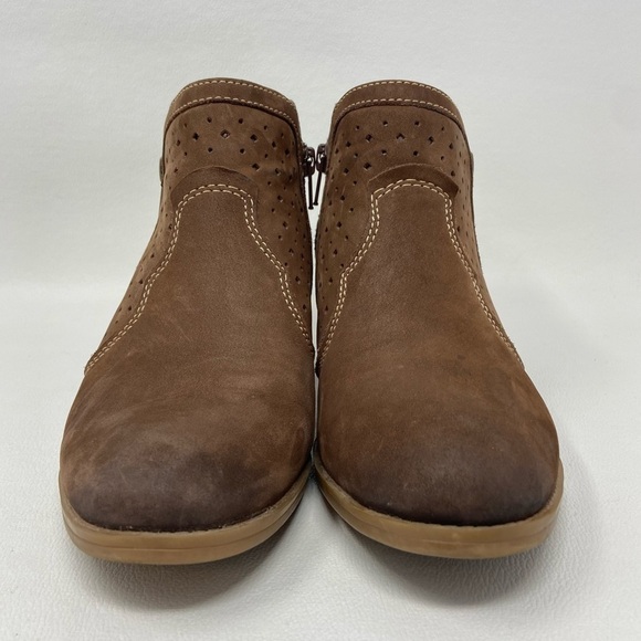 Earth Marion Brown Leather Side Zip Booties, Women’s Size US 6.5B. - Picture 4 of 10